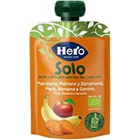 Los mejores  - Hero Baby Solo Bolsita de Manzana- Plátano y Zanahoria Puré de Frutas Ecológico para Llevar para Bebés a partir de 4…